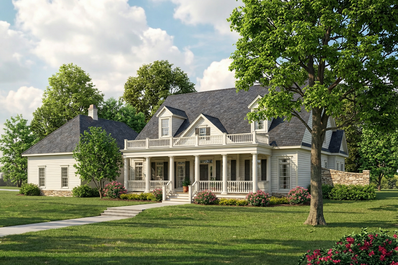 Architectural House Design - Traditional Exterior - Front Elevation Plan #17-225