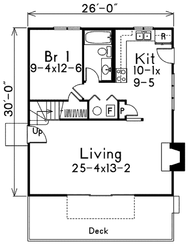 Cottage Floor Plan - Main Floor Plan #57-496