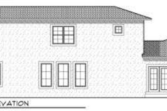 Exterior - Rear Elevation for European House Plan #70-717 - 4 bed, 3.5 bath