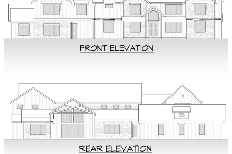 Dream House Plan - Exterior - Front Elevation 5 for Farmhouse House Plan #1066-287 - 7 bed, 6 bath