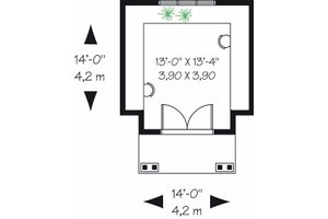 Floor Plan - Main Floor for Colonial House Plan #23-761, 0 bath