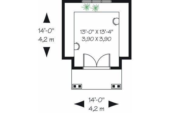 Floor Plan - Main Floor for Colonial House Plan #23-761, 0 bath