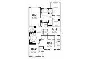 European Style House Plan - 4 Beds 4 Baths 4066 Sq/Ft Plan #20-2170 