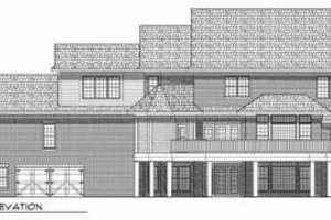 Exterior - Rear Elevation for Country House Plan #70-543 - 5 bed, 3.5 bath