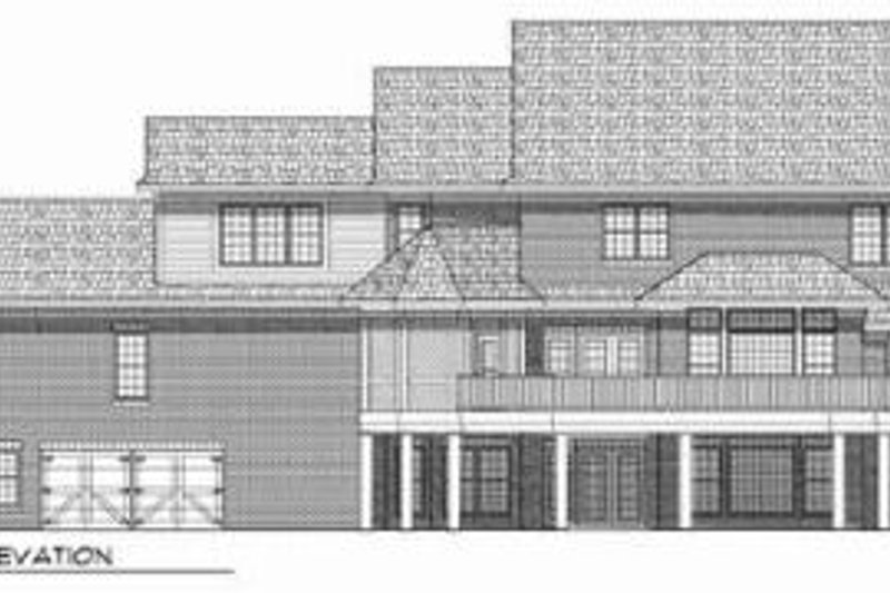 Home Plan - Exterior - Rear Elevation for Country House Plan #70-543 - 5 bed, 3.5 bath