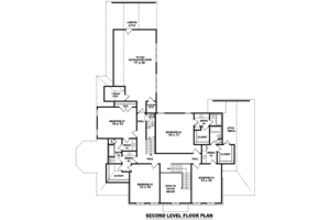 Floor Plan - Upper Floor for Colonial House Plan #81-1624 - 5 bed, 4 bath