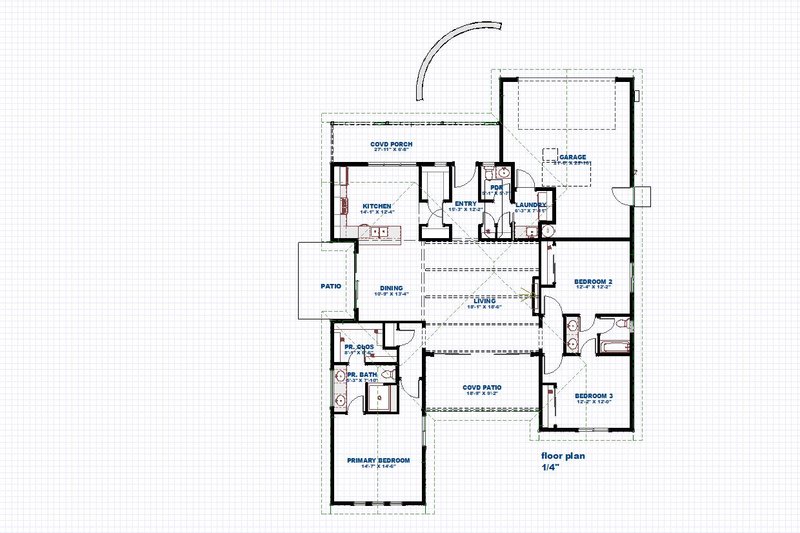 House Blueprint - Exterior - Front Elevation 3 for Country House Plan #1126-14 - 3 bed, 2.5 bath