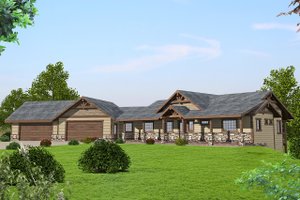 Ranch Exterior - Front Elevation Plan #117-875