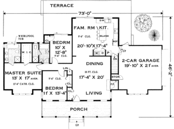 Dream House Plan - Country Floor Plan - Main Floor Plan #3-130