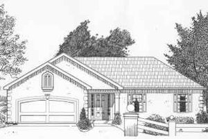 Ranch Exterior - Front Elevation Plan #6-160