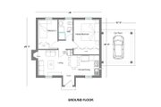 Tudor Style House Plan - 2 Beds 1 Baths 566 Sq/Ft Plan #542-7 