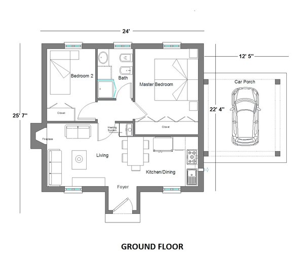 House Design - Tudor Floor Plan - Main Floor Plan #542-7
