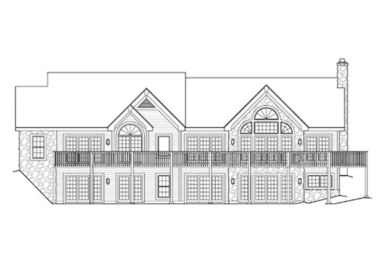 Dream House Plan - Exterior - Rear Elevation for Craftsman House Plan #57-321 - 2 bed, 2 bath