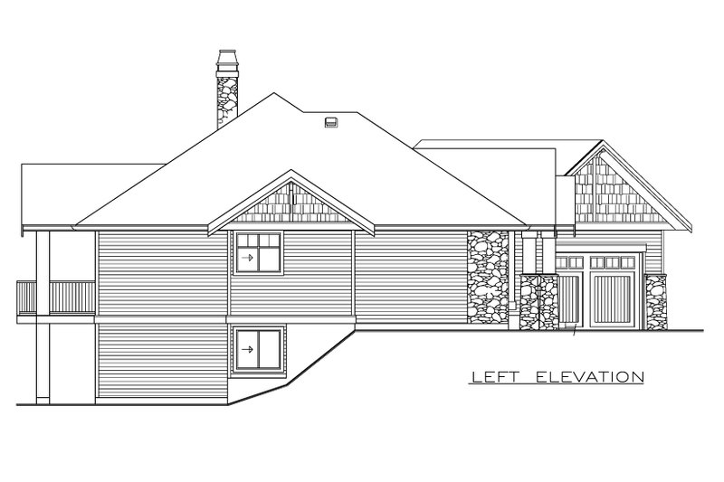 House Blueprint - Exterior - Other Elevation for Craftsman House Plan #1100-94 - 2 bed, 2 bath