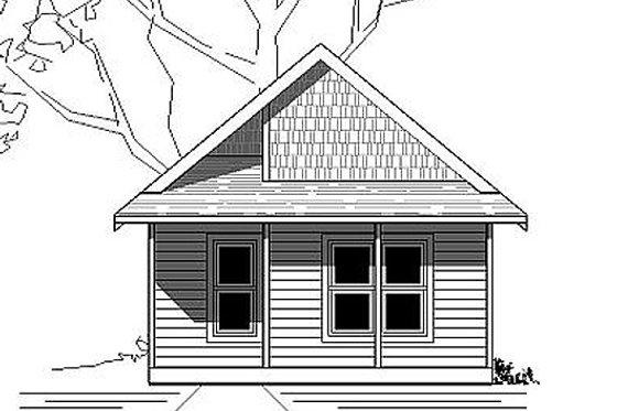 Exterior - Front Elevation for Cottage House Plan #423-45 - 2 bed, 1 bath