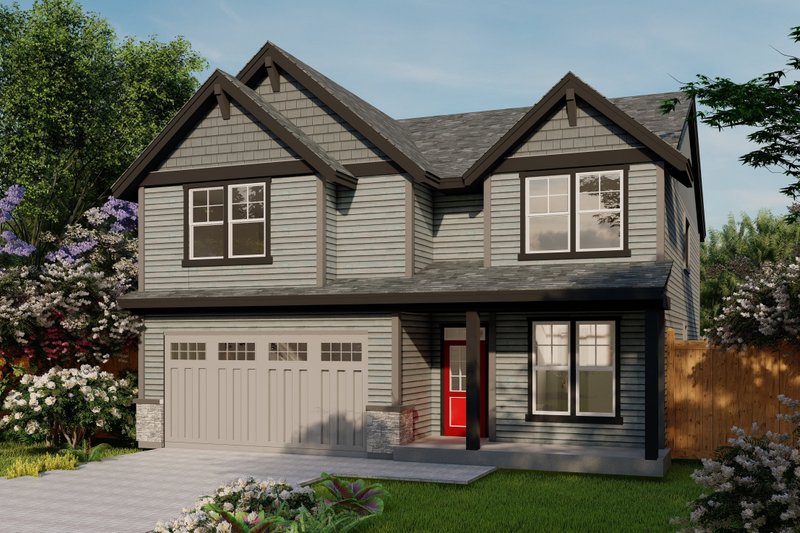 House Blueprint - Craftsman Exterior - Front Elevation Plan #53-651