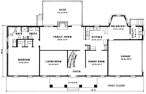 Classical Floor Plan - Main Floor Plan #10-261
