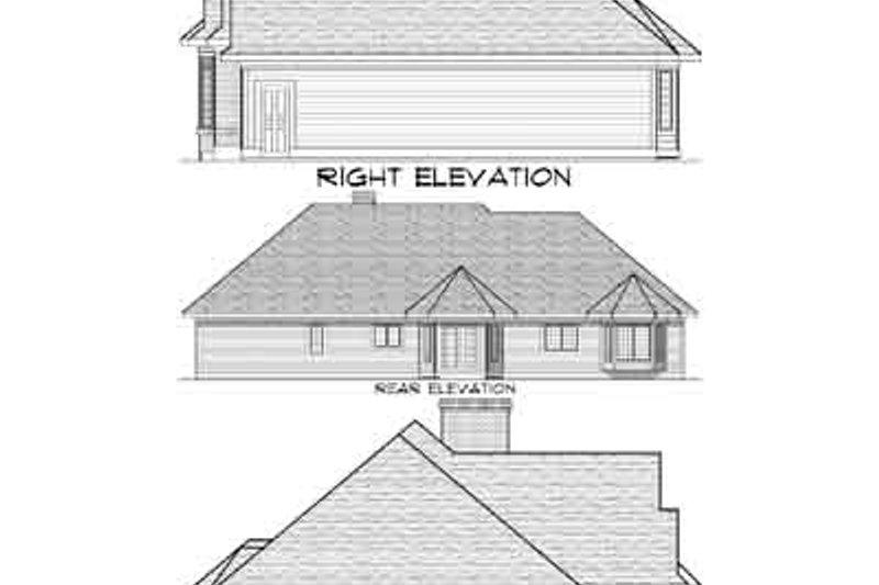 House Plan Design - Exterior - Rear Elevation for Traditional House Plan #70-652 - 3 bed, 2.5 bath