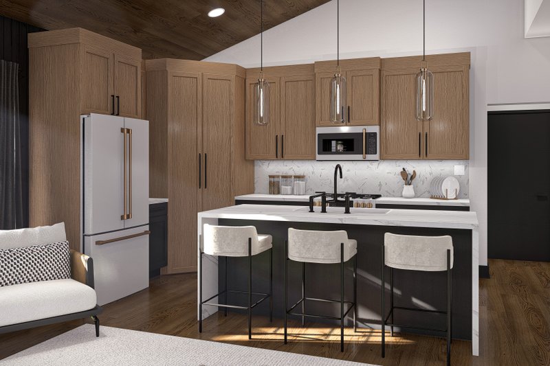 House Blueprint - Interior - Kitchen for Modern House Plan #455-441 - 1 bed, 1 bath