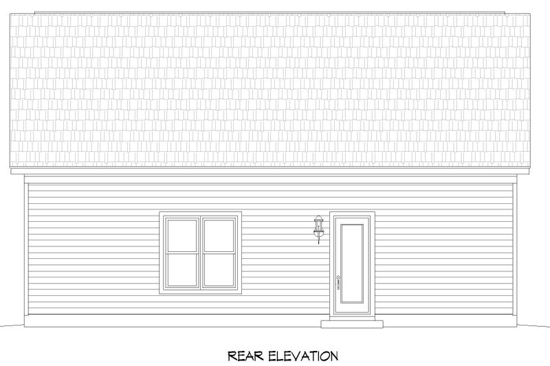 Dream House Plan - Exterior - Rear Elevation for Contemporary House Plan #932-342, 1 bath
