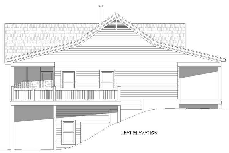 Architectural House Design - Exterior - Other Elevation for Country House Plan #932-576 - 2 bed, 2 bath
