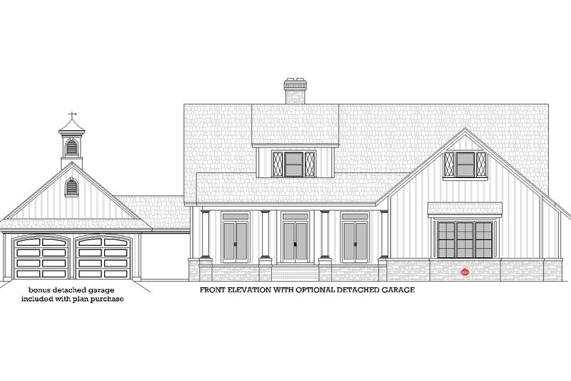 Dream House Plan - Exterior - Front Elevation 3 for Farmhouse House Plan #45-613 - 3 bed, 2 bath
