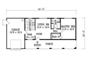 Adobe / Southwestern Style House Plan - 1 Beds 1 Baths 680 Sq/Ft Plan #1-251 