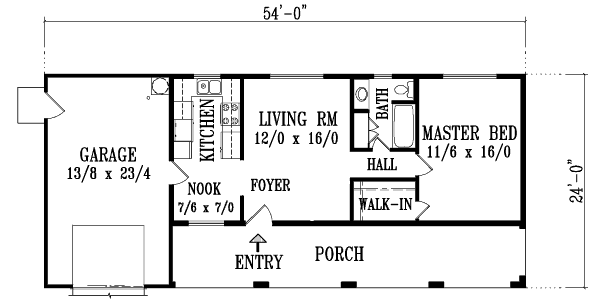 Adobe / Southwestern Floor Plan - Main Floor Plan #1-251