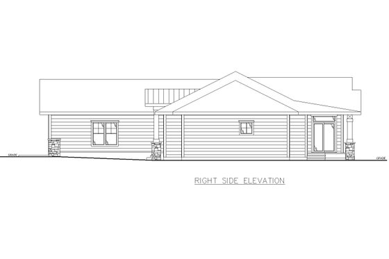 Exterior - Other Elevation 1 for Traditional House Plan #117-1000 - 3 bed, 2 bath