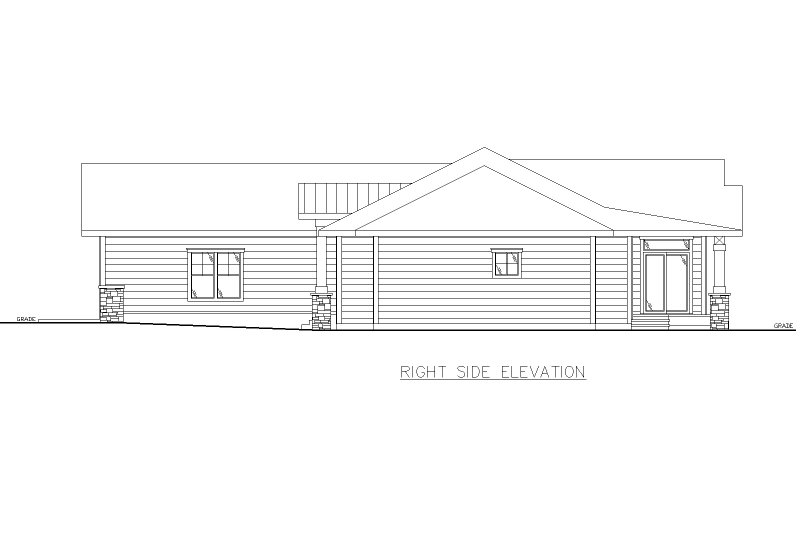 Architectural House Design - Exterior - Other Elevation 1 for Traditional House Plan #117-1000 - 3 bed, 2 bath