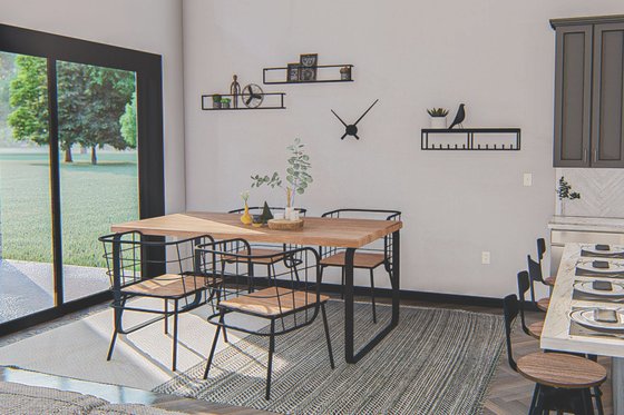 Interior - Dining Room for Barndominium House Plan #455-260 - 3 bed, 2.5 bath