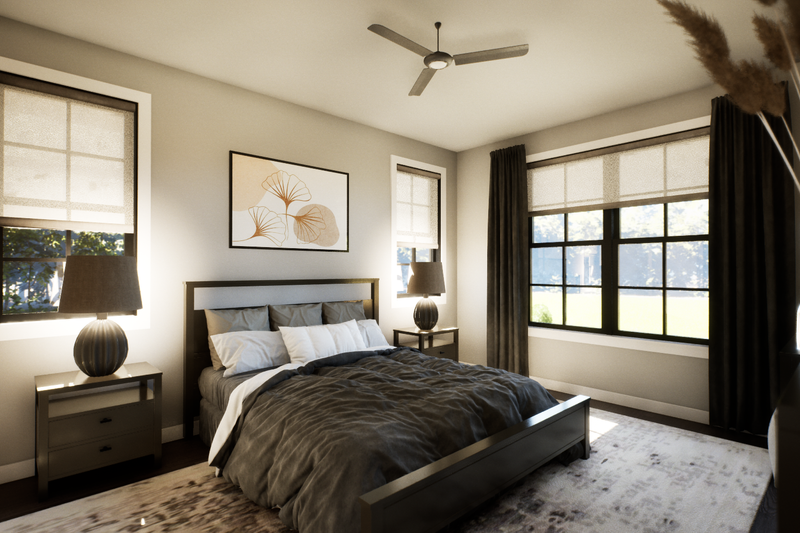 Architectural House Design - Interior - Master Bedroom for Farmhouse House Plan #48-1218 - 3 bed, 2 bath