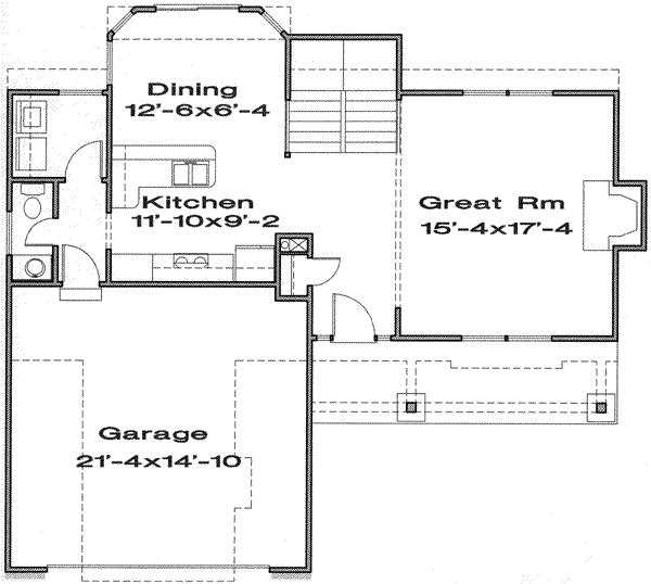 Traditional Floor Plan - Main Floor Plan #6-144