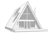Modern Style House Plan - 2 Beds 2 Baths 1388 Sq/Ft Plan #1114-32 Exterior 
