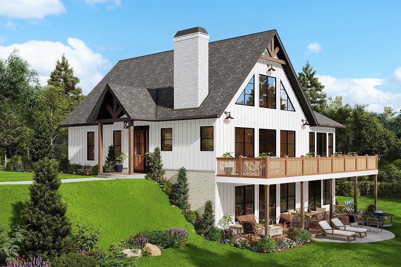 Architectural House Design - Country Exterior - Front Elevation Plan #54-566