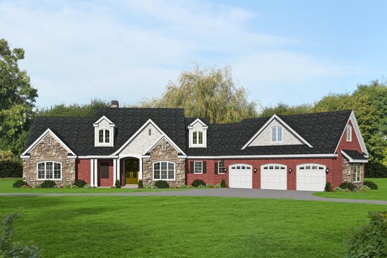 Exterior - Front Elevation 3 for Traditional House Plan #932-341 - 3 bed, 2.5 bath