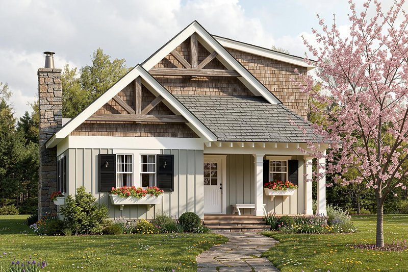 Cottage Style House Plan - 3 Beds 2.5 Baths 1765 Sq/Ft Plan #137-272 Photo