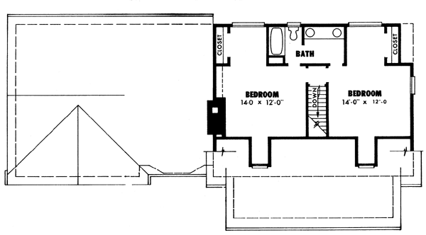 Country Floor Plan - Upper Floor Plan #10-233