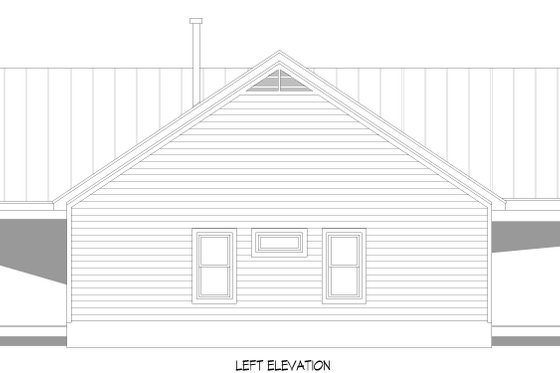 Exterior - Other Elevation for Ranch House Plan #932-1318 - 3 bed, 2 bath