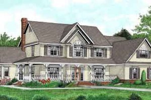 Country Exterior - Front Elevation Plan #11-118