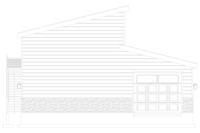 Home Plan - Exterior - Rear Elevation 2 for Modern House Plan #1060-363, 0 bath
