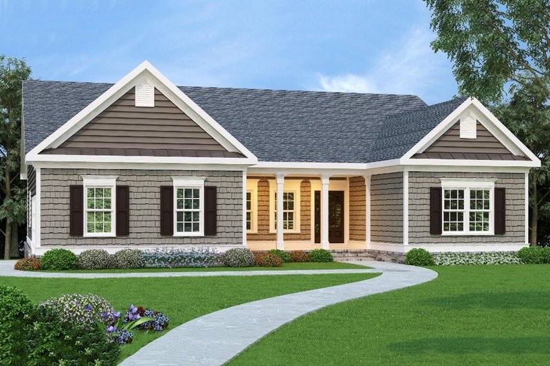 Traditional Style House Plan - 3 Beds 2 Baths 1960 Sq/Ft Plan #419-144 ...