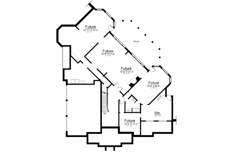 Home Plan - Floor Plan - Lower Floor for European House Plan #119-357 - 5 bed, 6 bath