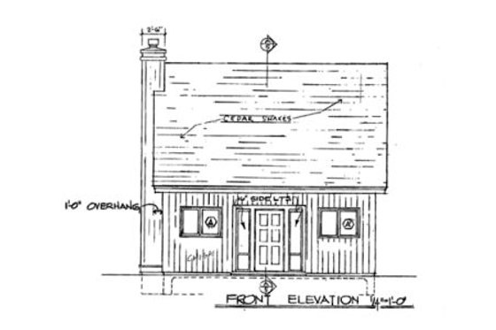 Exterior - Other Elevation for Contemporary House Plan #312-239 - 2 bed, 2 bath