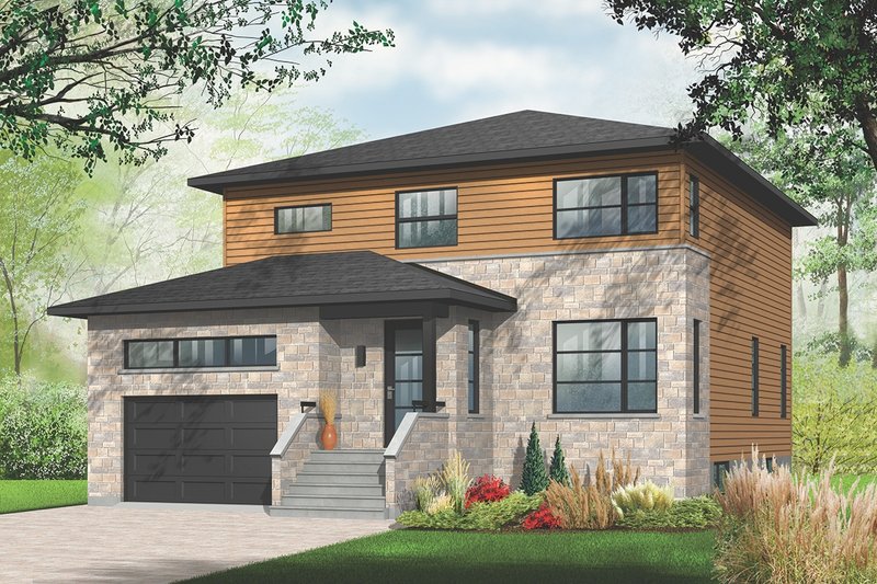 Architectural House Design - Modern Exterior - Front Elevation Plan #23-2292