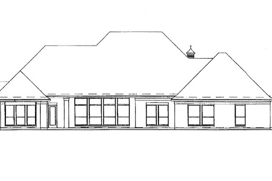 Exterior - Rear Elevation for European House Plan #141-269 - 4 bed, 3 bath