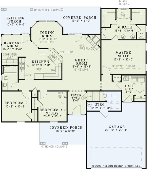 Home Plan - Traditional Floor Plan - Main Floor Plan #17-2379