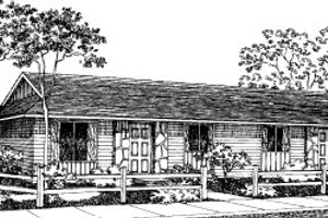 Ranch Exterior - Front Elevation Plan #303-417