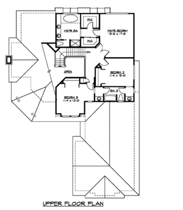 Architectural House Design - Craftsman Floor Plan - Upper Floor Plan #132-123