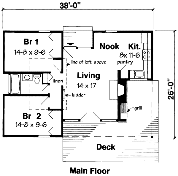 Country Floor Plan - Main Floor Plan #312-545